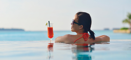 Cocktails in the pool