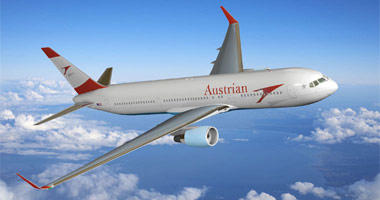 Austrian Airlines in the sky