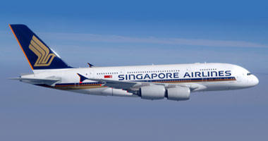 Singapore Airlines in the sky