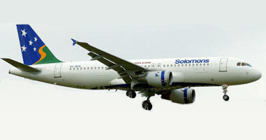 Solomon Airlines in the sky