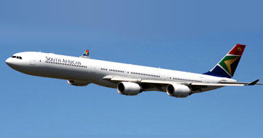 South African Airways in the sky
