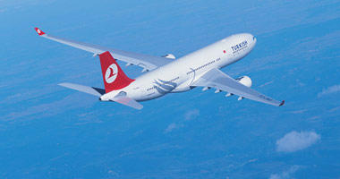 Turkish Airlines in the sky