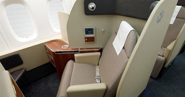 Qantas First Class sleeper bed