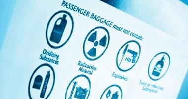 Items that are restricted from flying are considered to be dangerous goods that could harm the safety of an aircraft