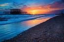 The beach at dusk