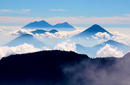 Volcanoes, outside Quetzaltenango, Guatemala