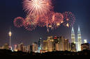 Fireworks over The Petronas Towers, Kuala Lumpur