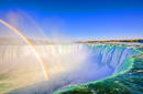 A beautiful rainbow over the falls