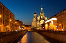 The Church of the Savior on Spilled Blood at night