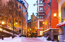 Covered in snow