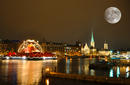 The skyline at night