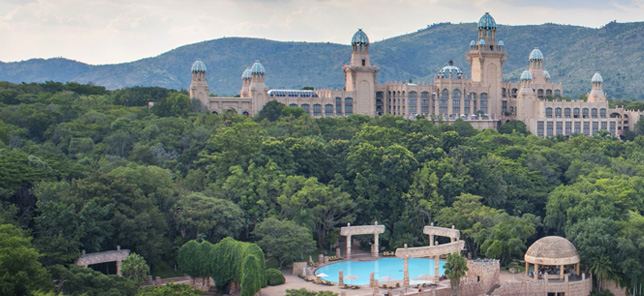 An aerial view of Sun City, which can be visited when you book your hotel or other accommodation with Flight Centre.