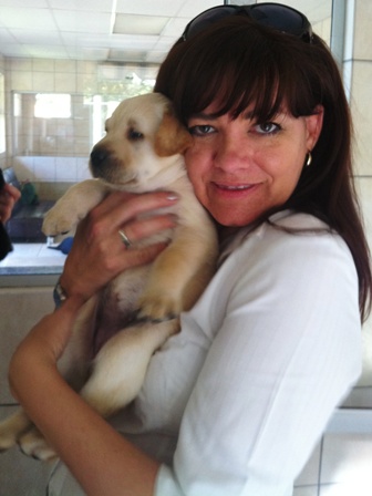Amanda and Puppie South African Guide Dogs Association